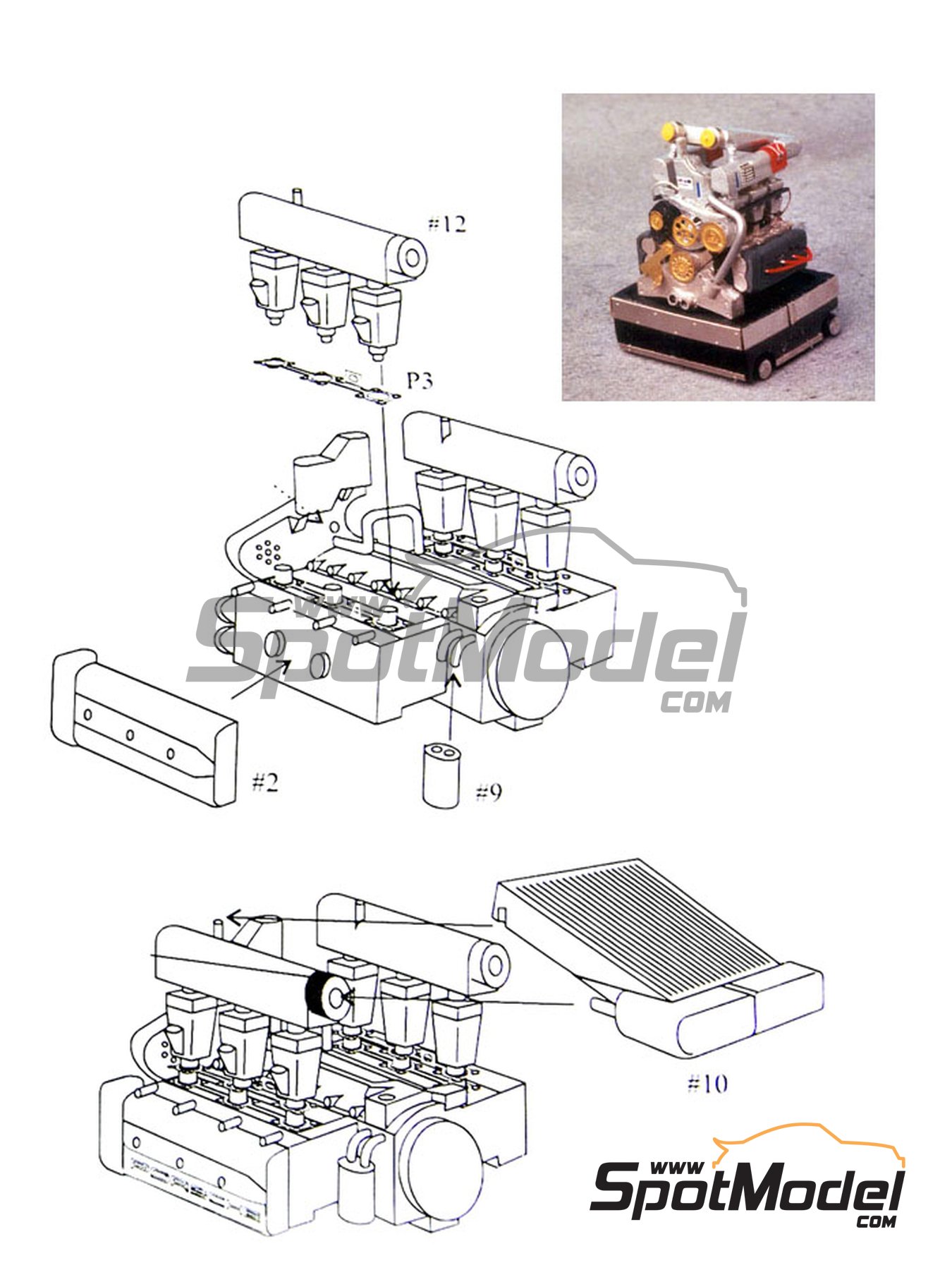 Renaissance Models ENG1: Engine 1/43 scale Porsche 911 GT1 engine